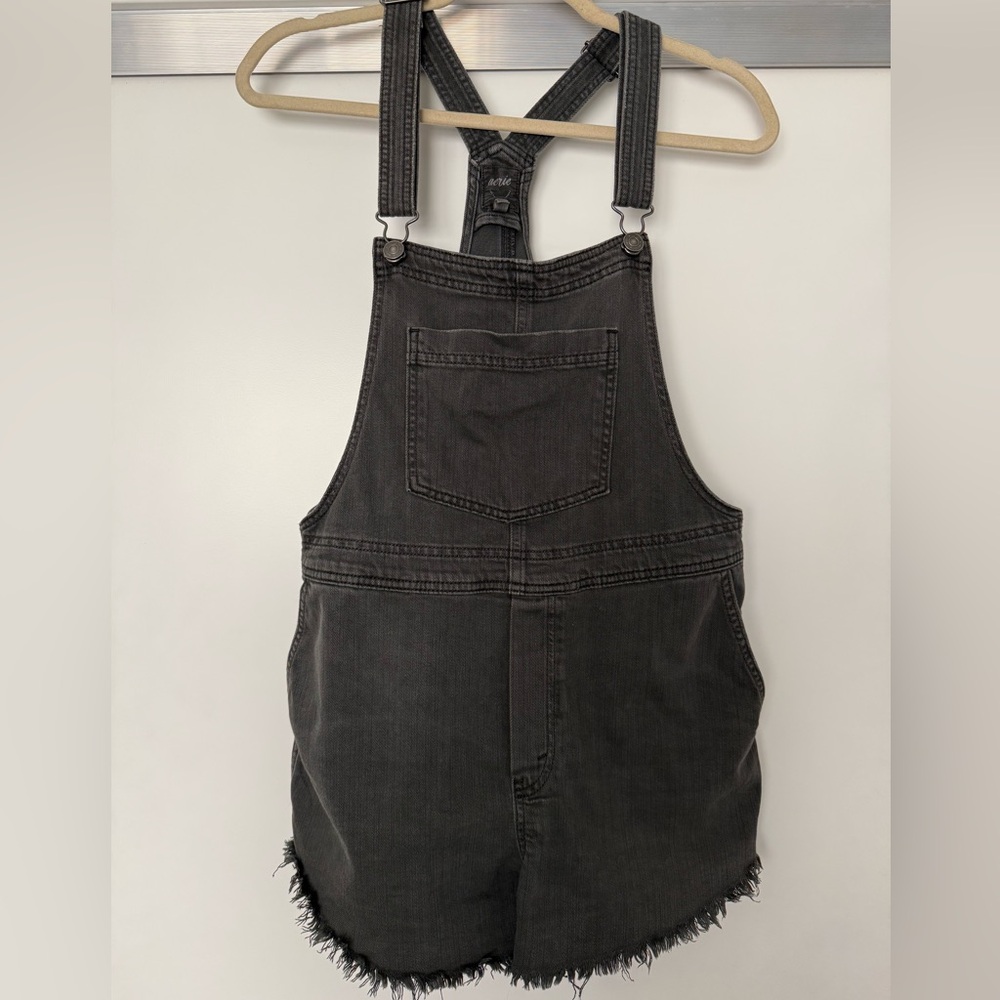 Aerie Black Short Overalls